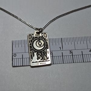Tarot card charm the moon necklace